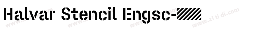 Halvar Stencil Engsc字体转换